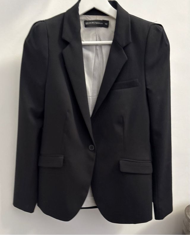 Blazer Negro Zara Mujer
