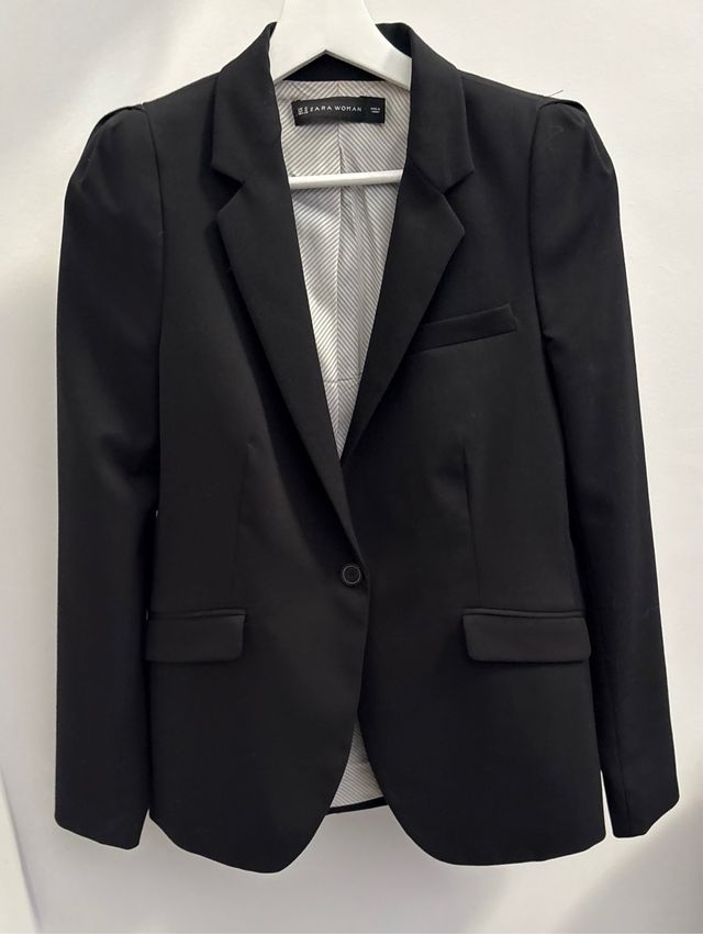 Blazer Negro Zara Mujer