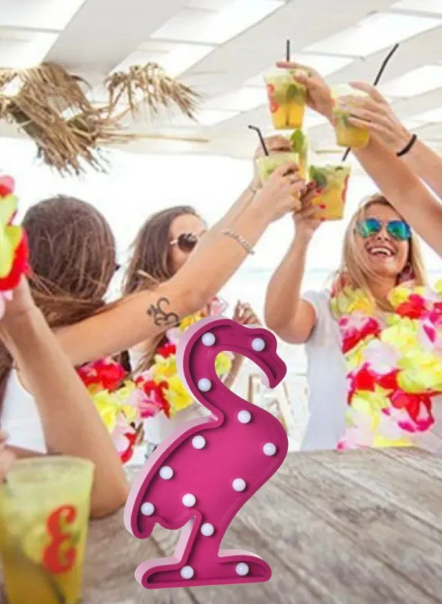 Flamenco LED Decoración Batería flamingo lámpara