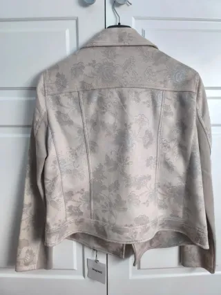 Chaqueta Desigual mujer, tg 44, rosa pálido floral