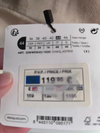 Chaqueta Desigual mujer, tg 44, rosa pálido floral