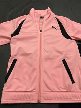 Chándal Puma niña rosa y negro.