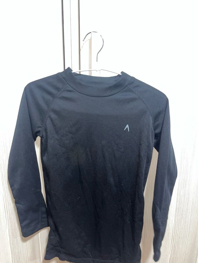 Camiseta térmica negra niño talla 12