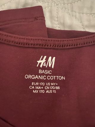 Camiseta H&M manga larga morada Talla EUR 170