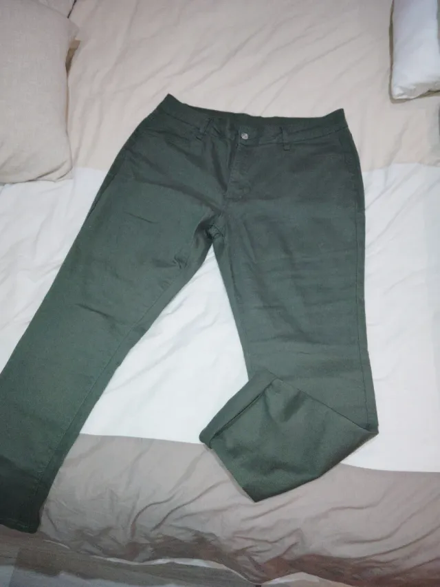 Pantalón mujer verde botella