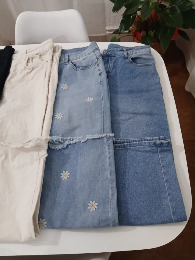 Lote 6 pantalones vaqueros mujer