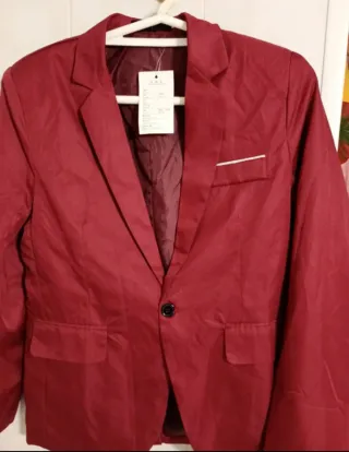 Chaqueta de vestir granate