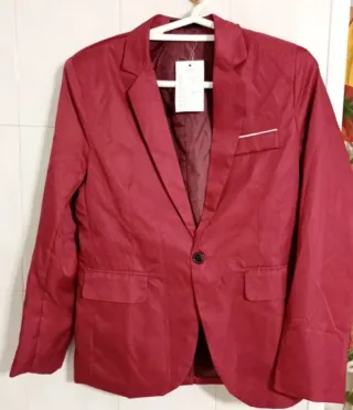 Chaqueta de vestir granate