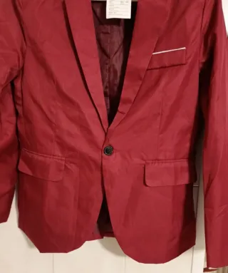 Chaqueta de vestir granate