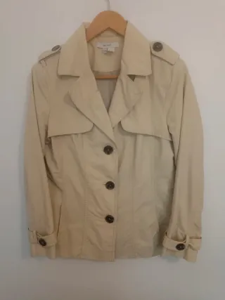 Gabardina corta Zara Beige Talla XL
