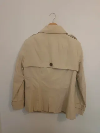 Gabardina corta Zara Beige Talla XL