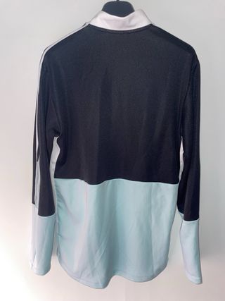 Chaqueta Adidas bloques color negro y verde