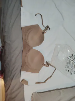 Sujetador push up sin aros beige