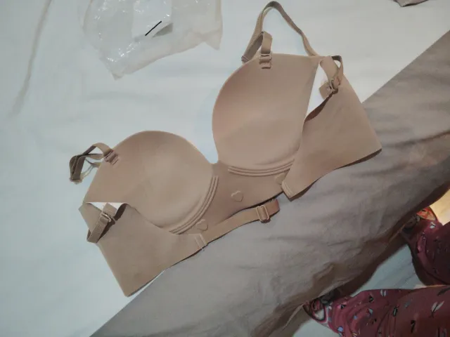 Sujetador push up sin aros beige