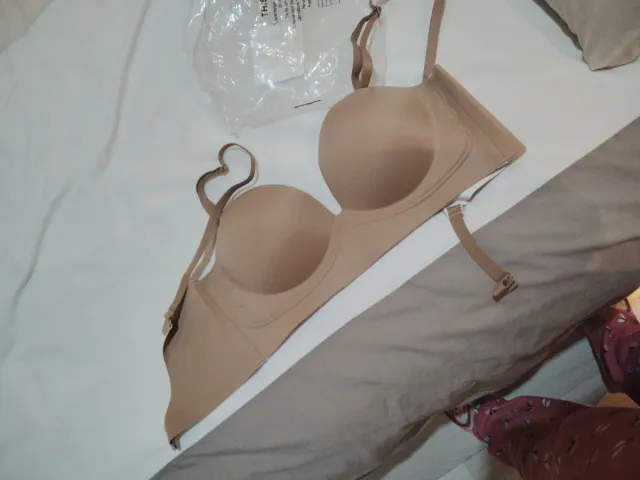 Sujetador push up sin aros beige