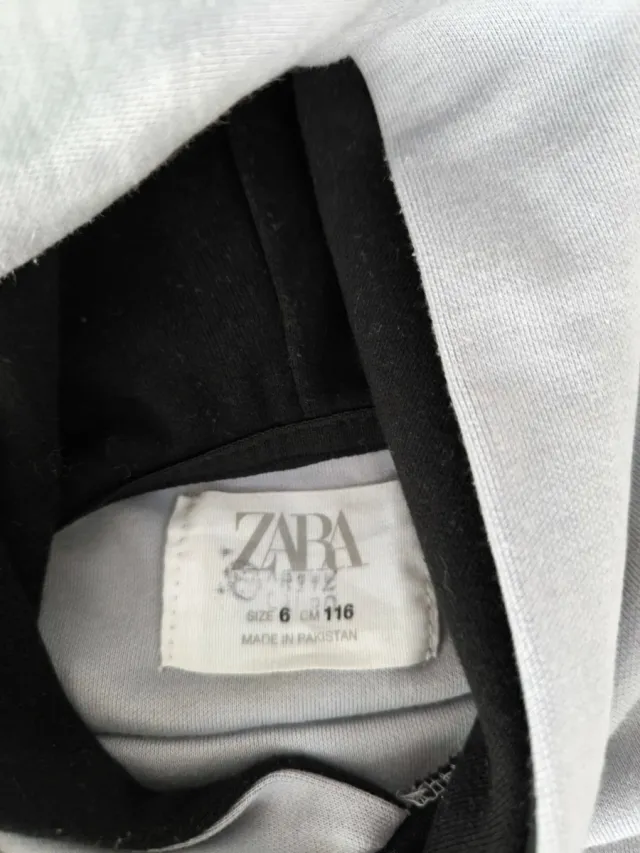 Sudadera gris con capucha niño Zara talla 116