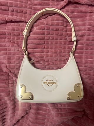 Bolso Love Moschino Beige y Dorado