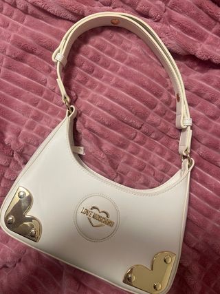 Bolso Love Moschino Beige y Dorado