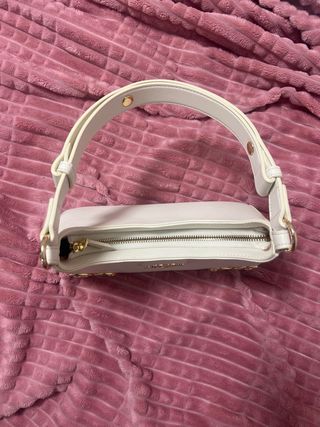 Bolso Love Moschino Beige y Dorado