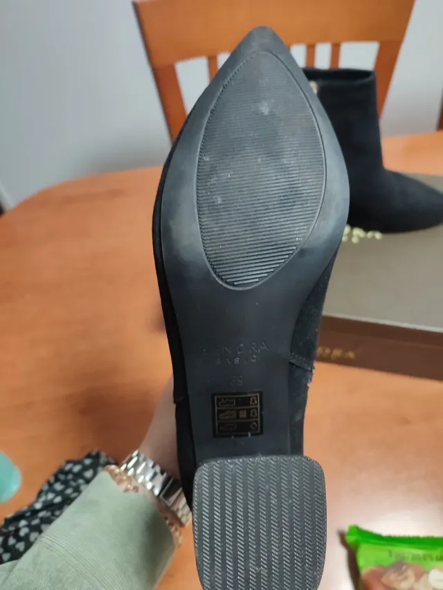 Botines negros tacón