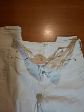 Jeans Skinny Mujer Blanco T/38 Pull&Bear