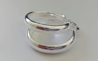Pendientes aro de plata 3 cm