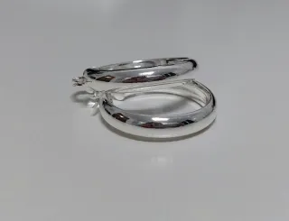 Pendientes aro de plata 3 cm