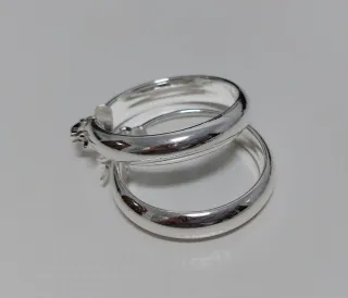Pendientes aro de plata 3 cm