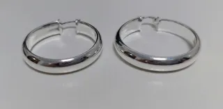 Pendientes aro de plata 3 cm