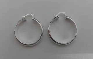 Pendientes aro de plata 3 cm