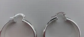 Pendientes aro de plata 3 cm