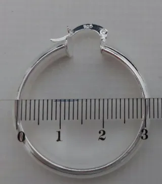 Pendientes aro de plata 3 cm