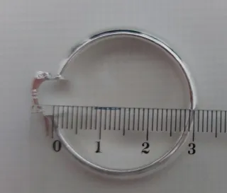 Pendientes aro de plata 3 cm