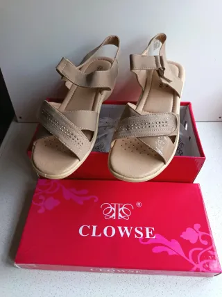 Zapatos abierto Clowse Beige Talla 40