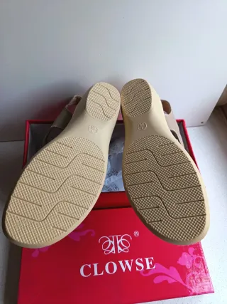 Zapatos abierto Clowse Beige Talla 40