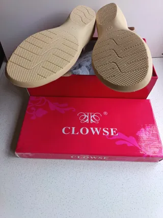 Zapatos abierto Clowse Beige Talla 40