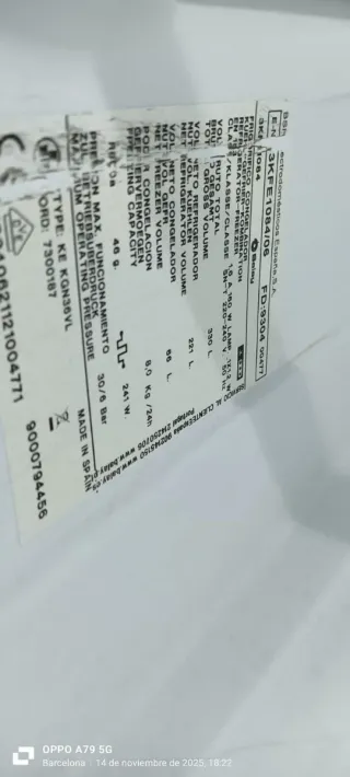 NEVERA COMBI BALAY NO FROST ENERGÍA A+