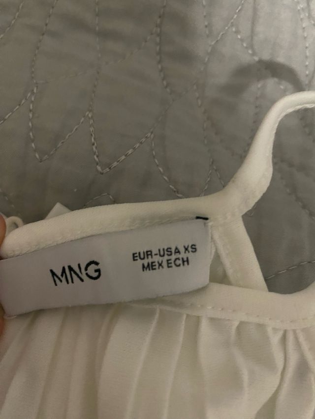 Top Halter Plisado Blanco Talla Única