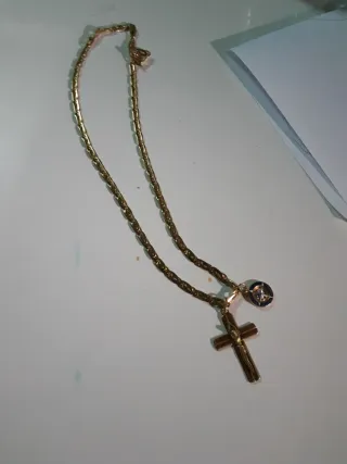 Collana oro 18k 750 con crocefisso