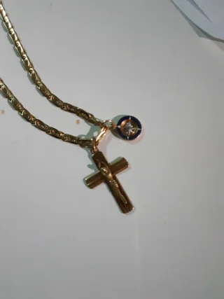 Collana oro 18k 750 con crocefisso