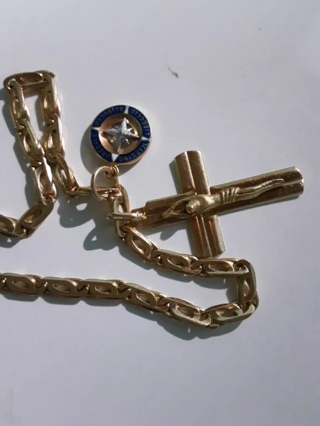 Collana oro 18k 750 con crocefisso