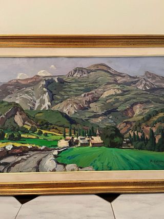 Pintura de Bueno Ferrer: Paisaje Montañoso