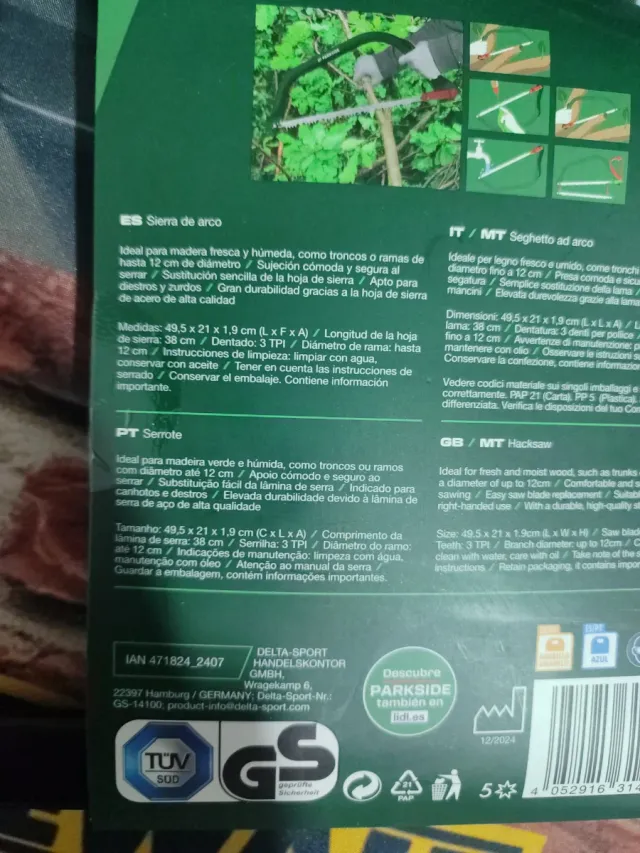 Sierra de arco Parkside