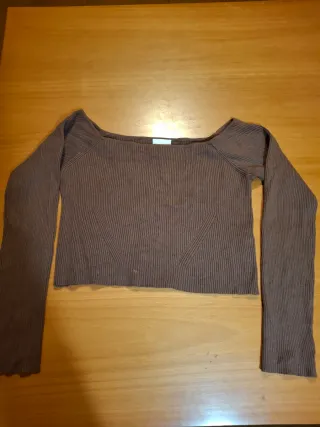 Jersey Lefties canalé marrón T/L