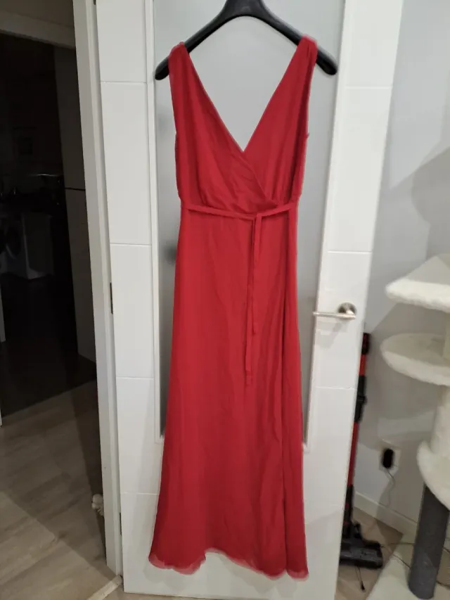 Vestido largo granate para fiestas