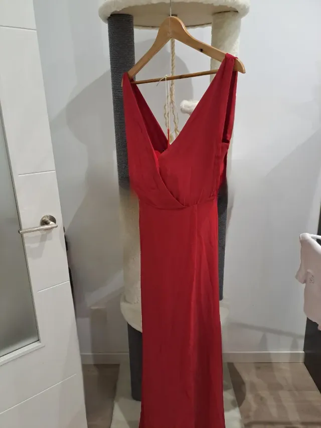 Vestido largo granate para fiestas