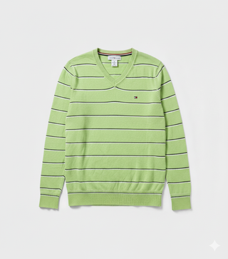 Jersey Tommy Hilfiger Rayas Verde y Blanco