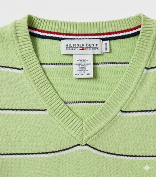 Jersey Tommy Hilfiger Rayas Verde y Blanco