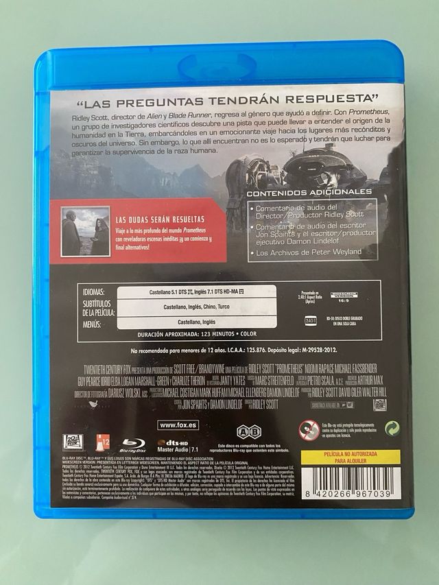 Prometheus Blu-ray