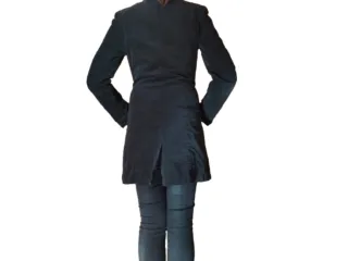 Abrigo Desigual mujer negro y rojo